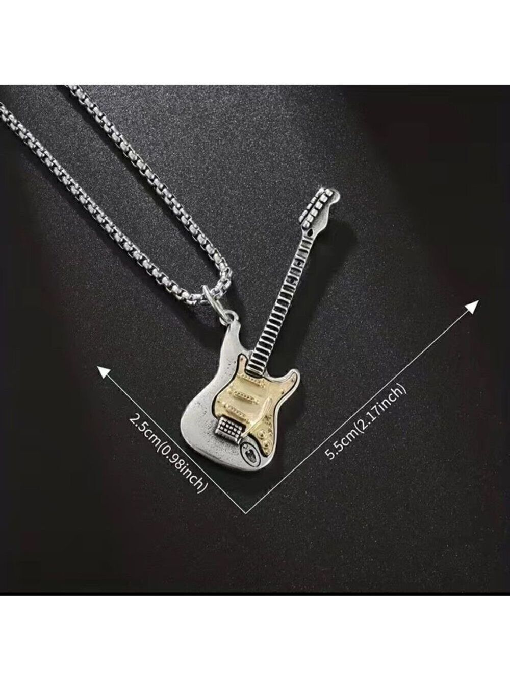 Large Guitar Rocker Necklace #737 - Picture 6 of 12